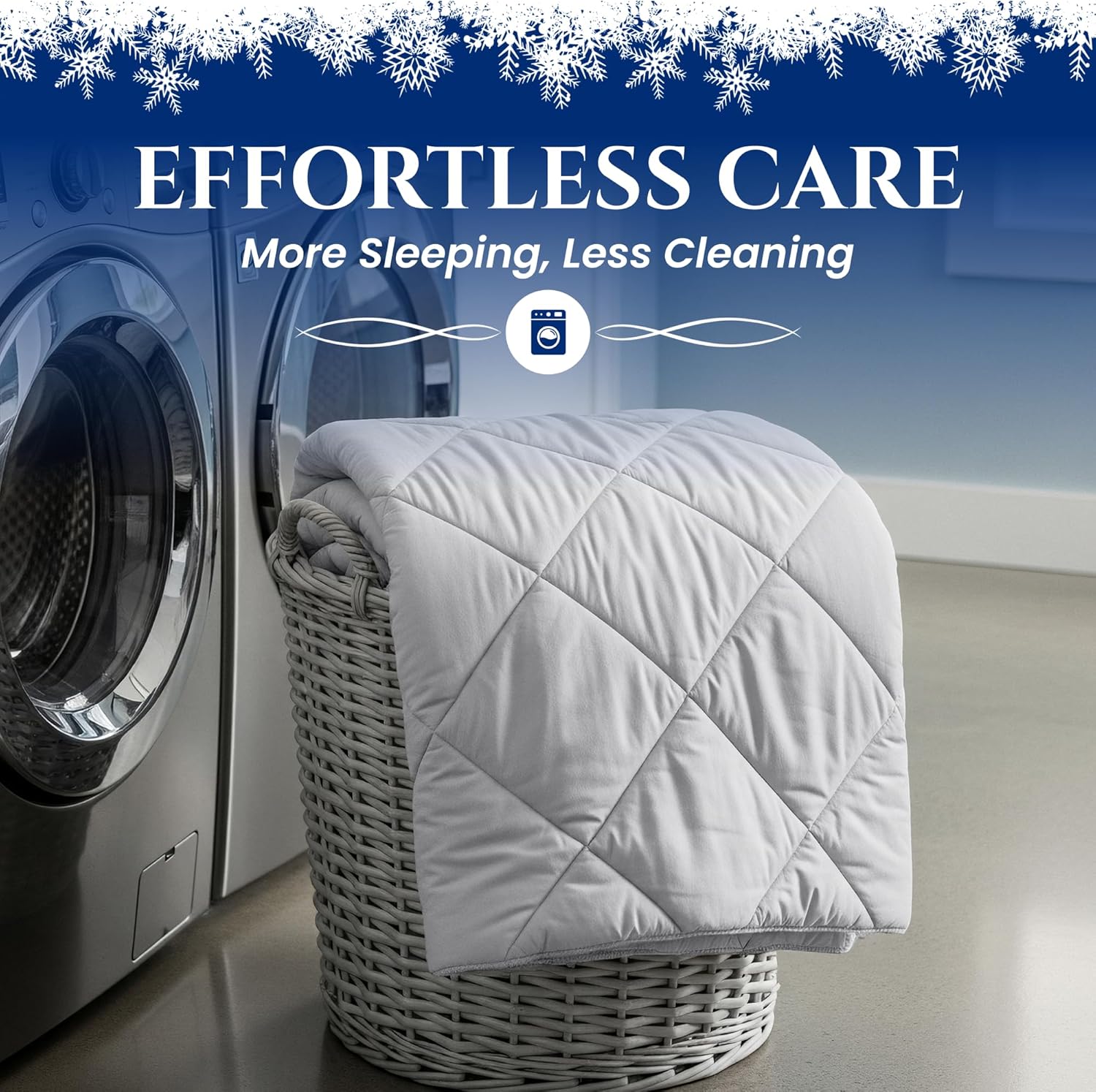 Cooling Comforter - BreezeWeave Cooling Blanket King Size for Hot Sleepers & Deep Rest - Cloud Soft, Breathable, Ultra Durable, Easy Care, Reversible - 108 x 90 in (Light Grey & Dark Grey) - Image 7