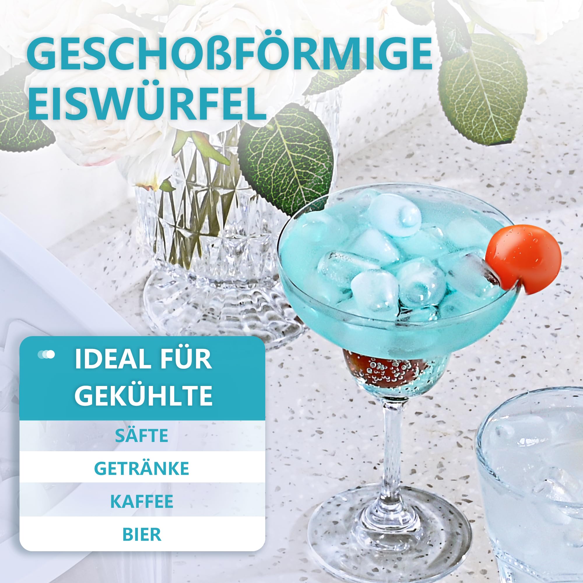 Euhomy Eiswürfelmaschine Klein 1.2L – Bild 3