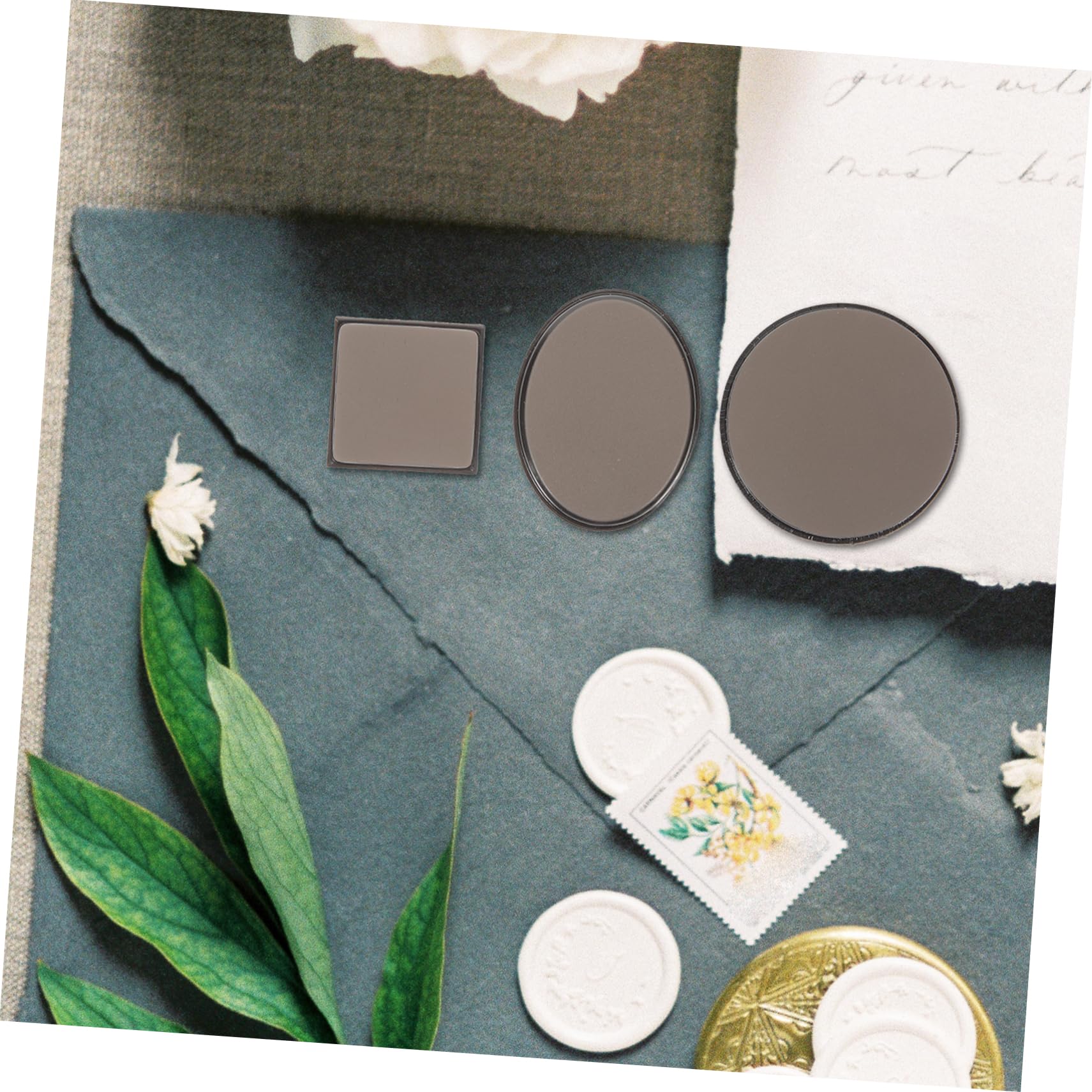 SHINEOFI 5 Set Kit Per La Creazione Di Sigilli Tampone Pastiglie Fabbricazione Scrapbooking Costume Timbro Del Stampaggio Chiaro Goffratura Plastica Black 6 Pezzi*5
