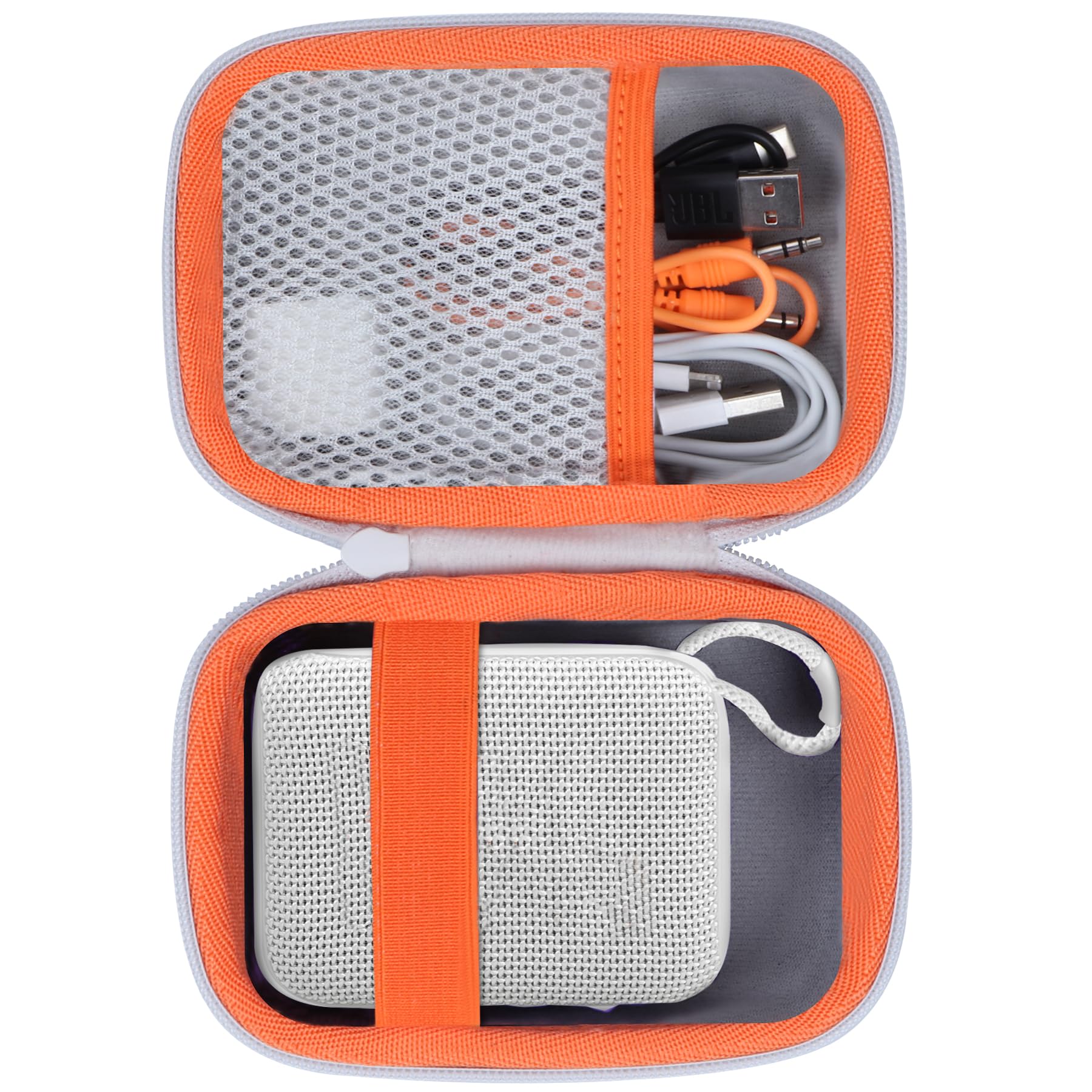 Lebakort Hard Case Compatible with JBL GO 4 GO 3 Portable Speaker (Off White Case)