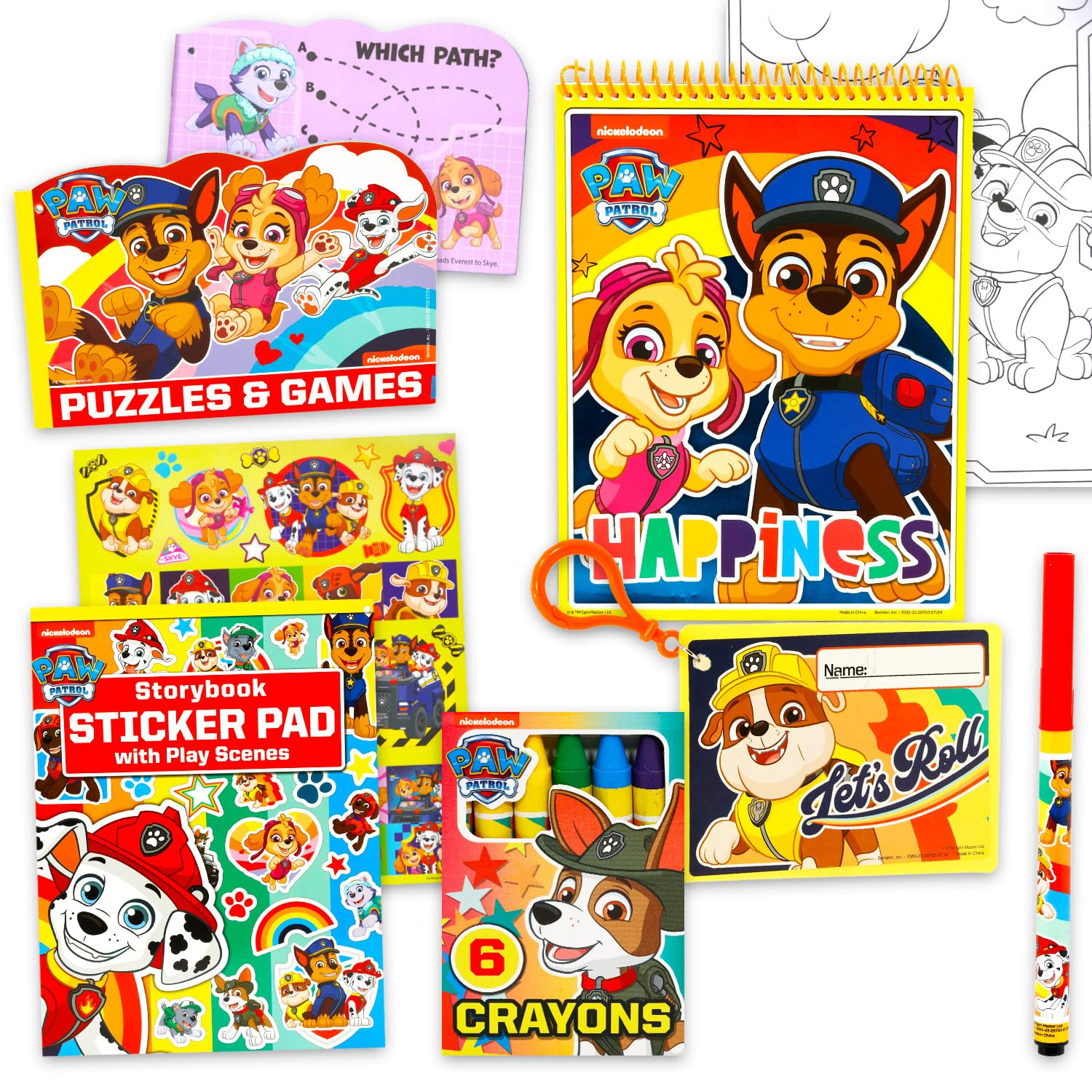 Paw Patrol, set di attività con libri da colorare, adesivi, giochi, puzzle, disegni e molto altro ancora | Paw Patrol Attività per ragazzi, ragazze, bambini