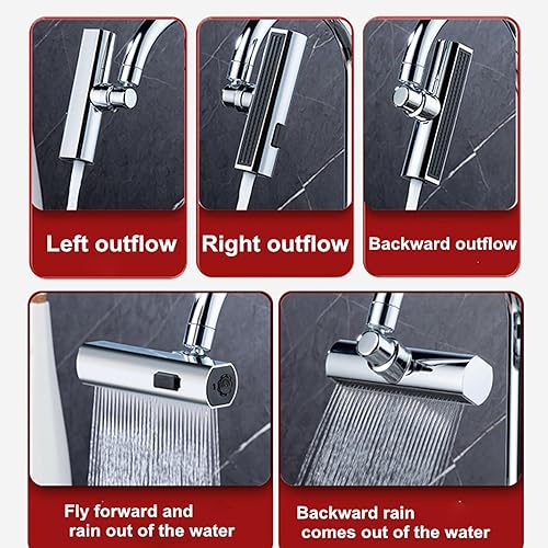 Miniatura 3 de Adaptador de rociador multifuncional para grifo de fregadero, nuevo filtro de grifo de cocina en cascada, dispositivo giratorio de 360, grifo de