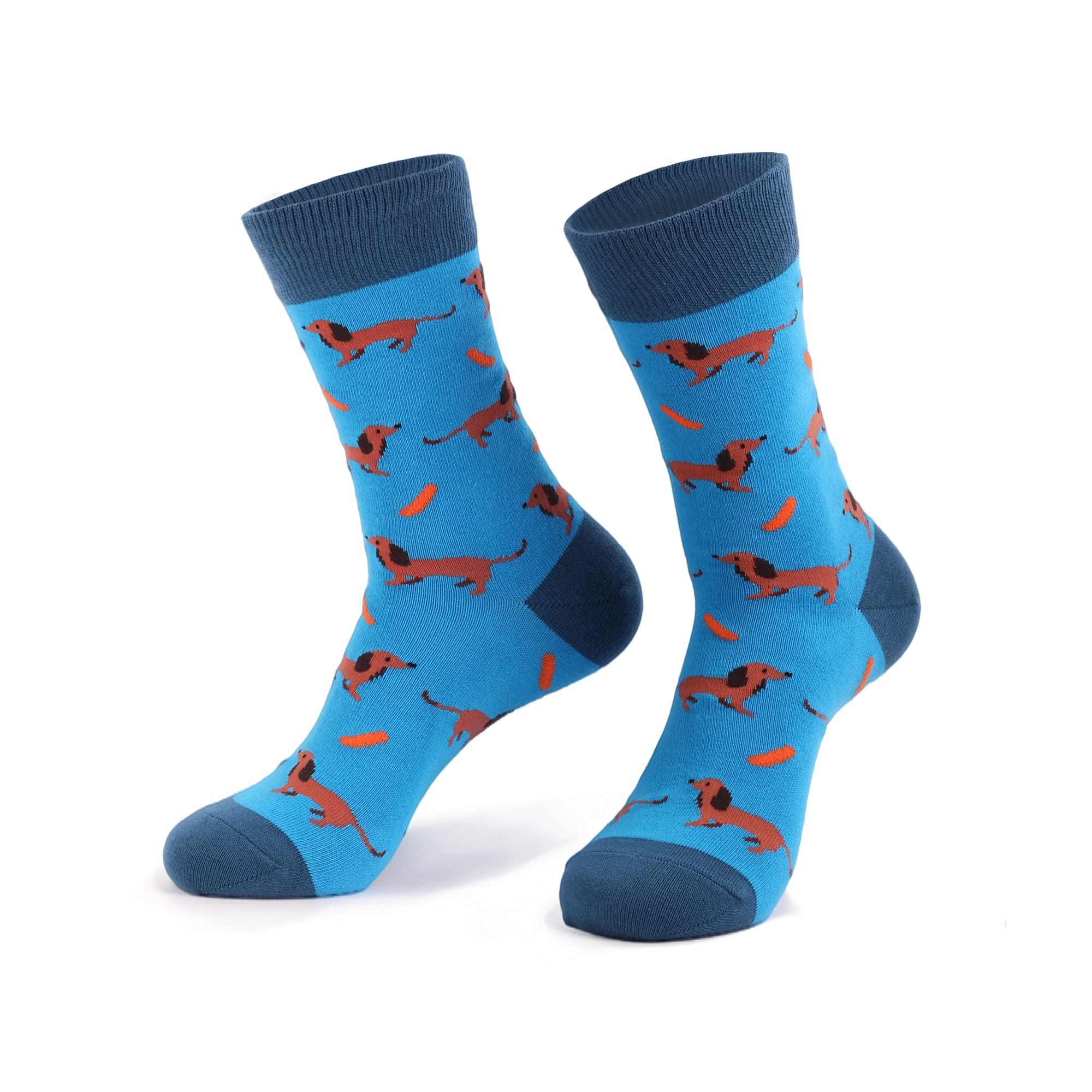 Knapfold Men's Dog Animal Funny Socks Novelty Casual Crew