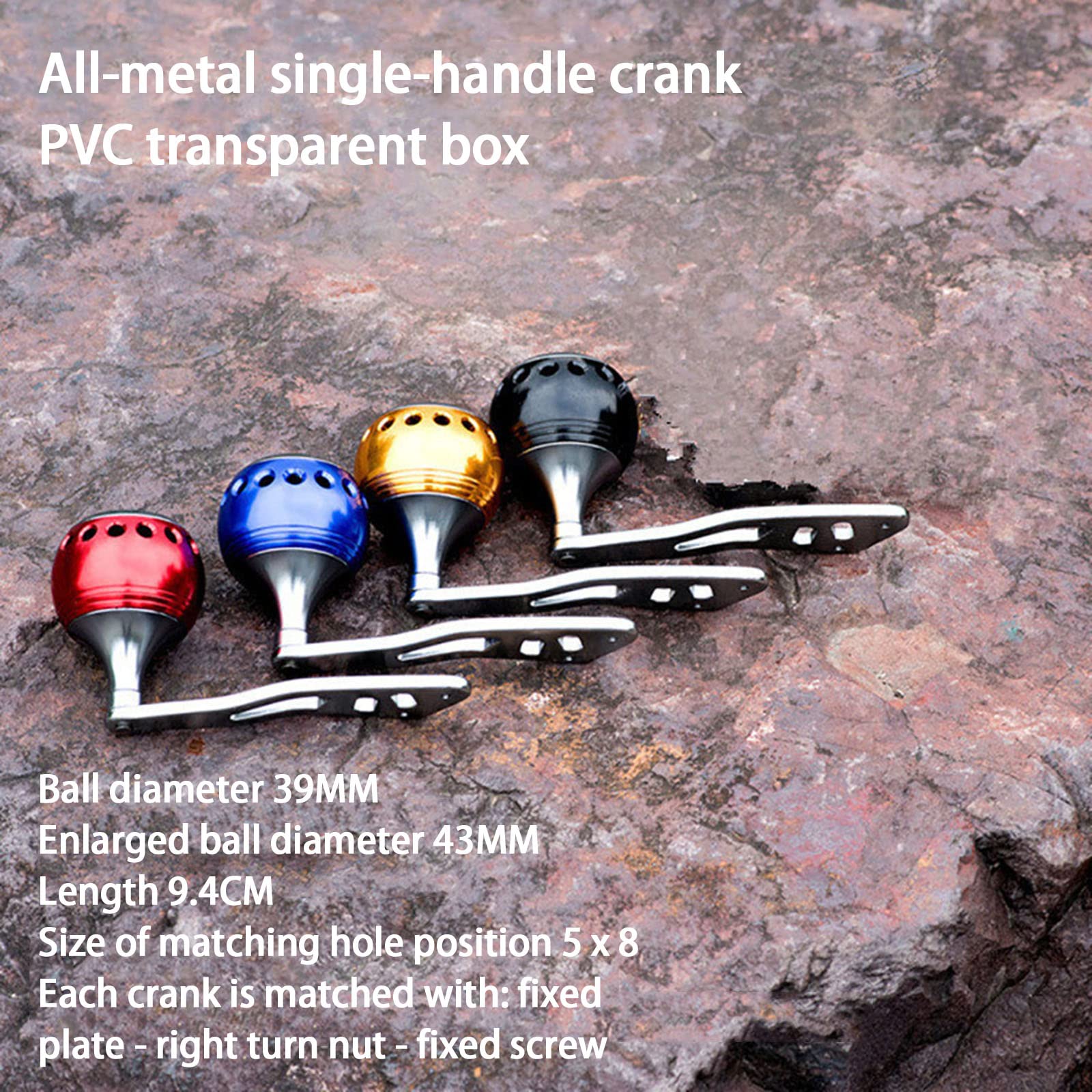 Adoolla Fishing Wheel Handle Replacement Rocker Arm Grip Handle Baitcast Reel Crank Arm Modified Accessories EVA Double Rocker Arm - Black