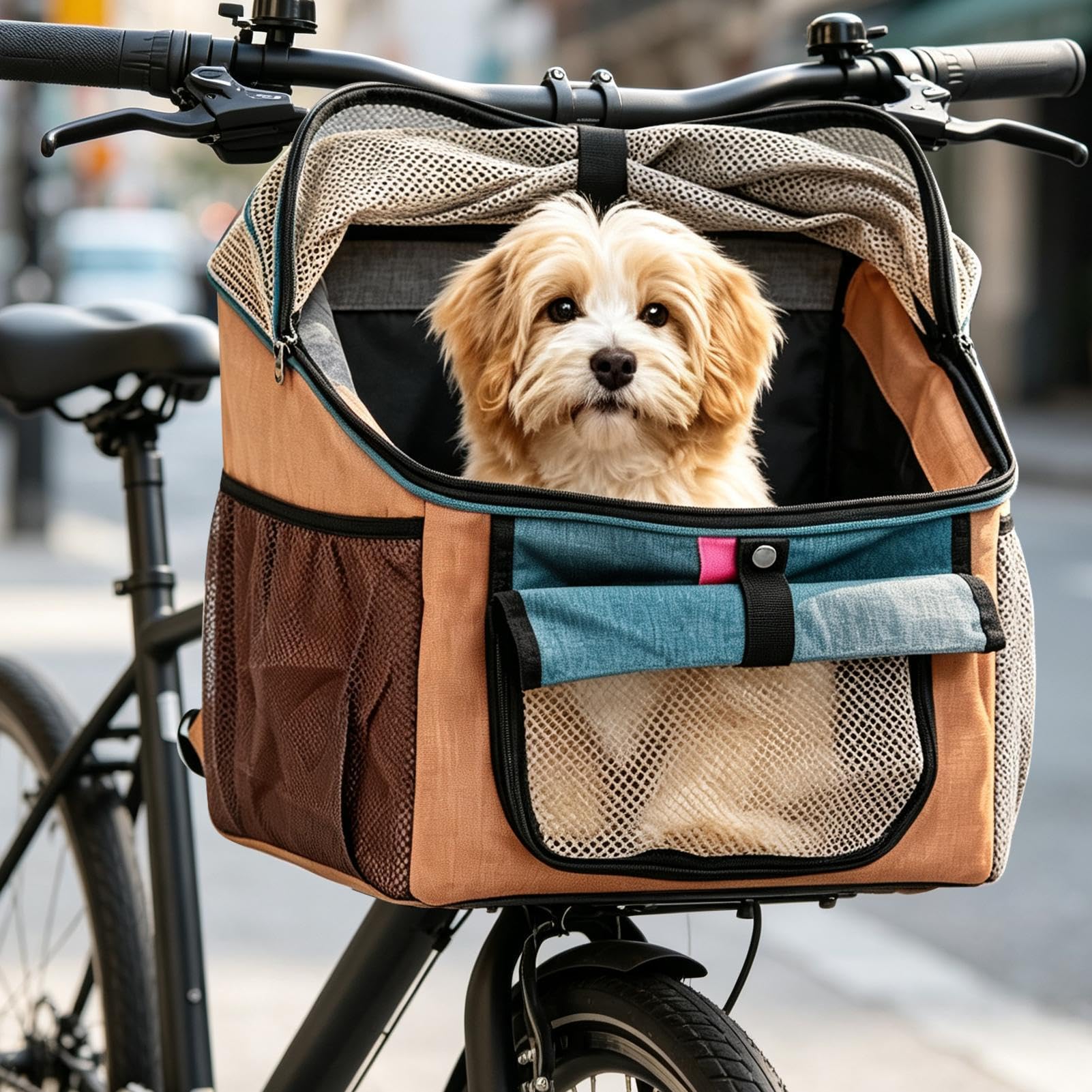 Cestino per bicicletta da cane traspirante resistente e confortevole