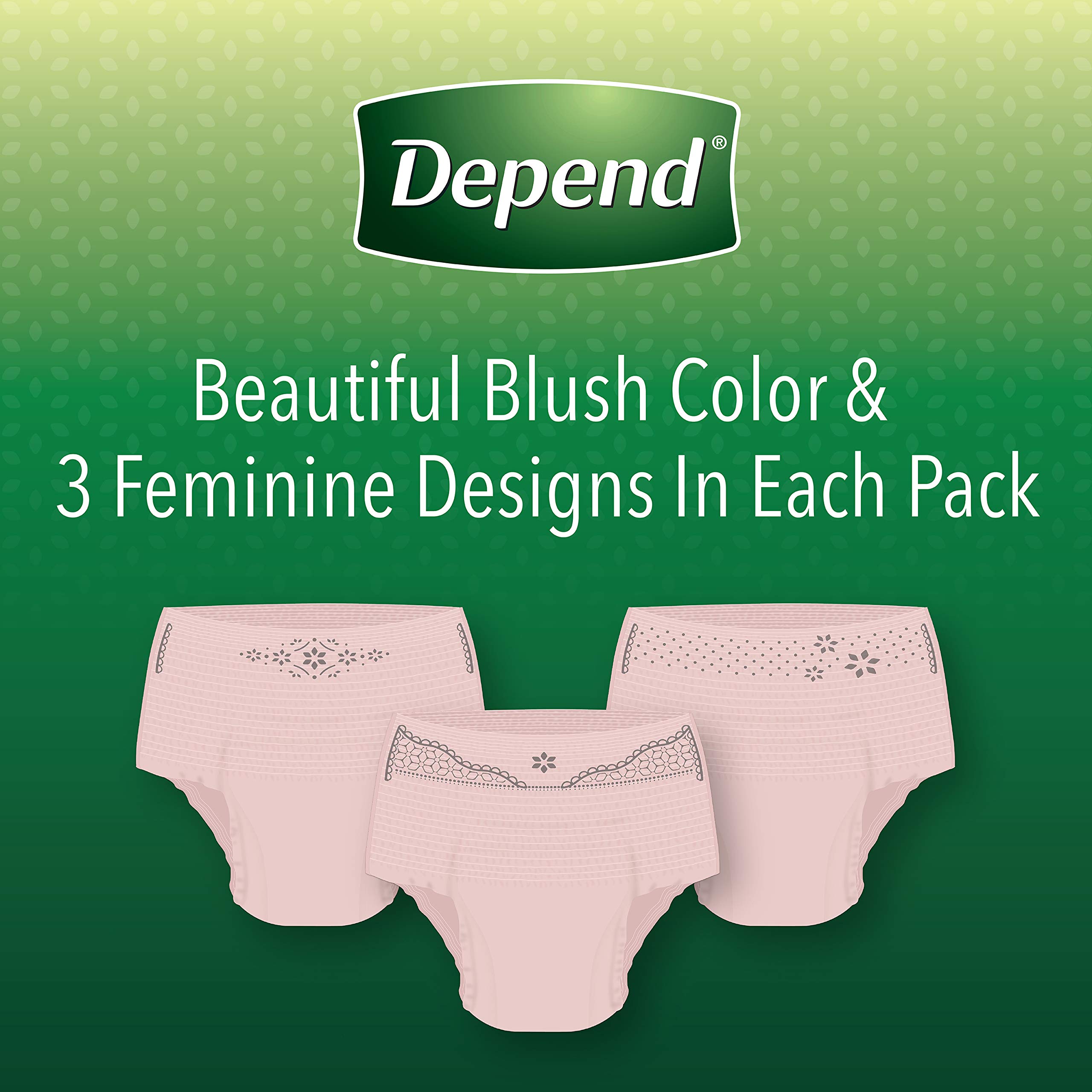 Depend FITFLEX Incontinence Underwear for Women, XLarge, Blush (15