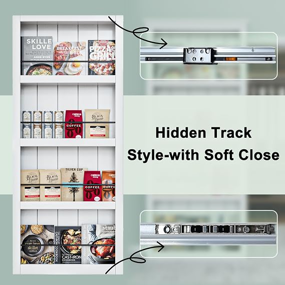 Bookshelf Style Solid Core White Chost Door, 48*84