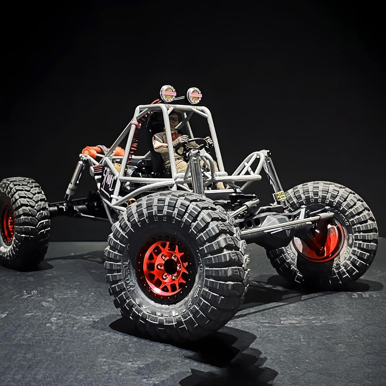 STMU RC 1.9 Beadlock Wheels and Tires Set Offset -10mm for 1/10 RC Crawler Car for FMS FCX10 SCX10 Pro TRX4 VS4-10 Gen8 1/10 RC Crawler Car (1.9)