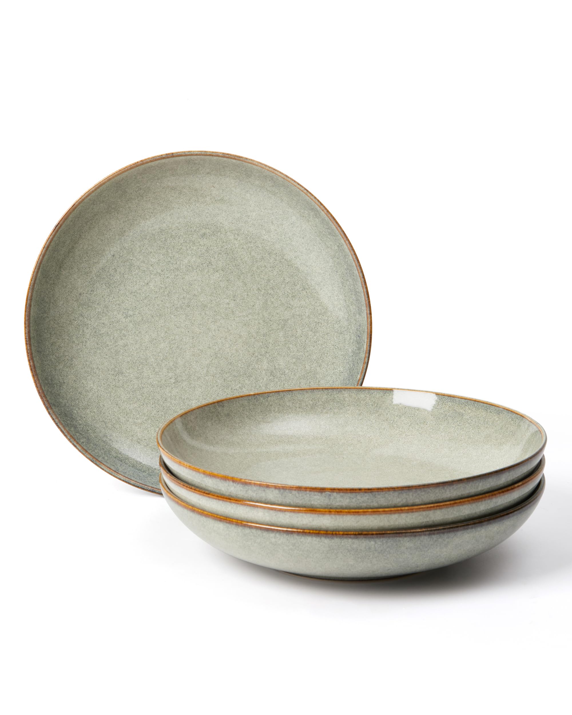 Pokini 8.75'' Ceramic Pasta Bowls Set of 4, Salad Bowls Pasta Serving Bowls