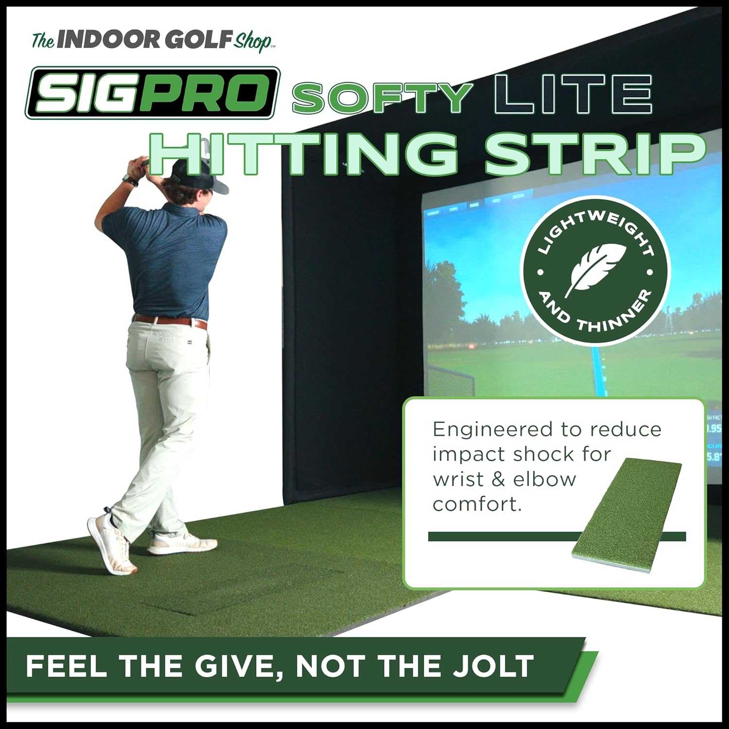SIGPRO Hitting Strips - Professional-Grade, Replaceable Golf Hitting Mat - Realistic Hitting Surface - Replaceable with SIGPRO - Joint-Friendly