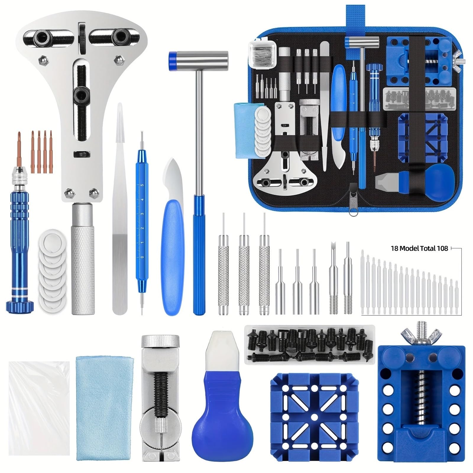 Kits de reparación de Relojes, Herramienta Profesional para reparación de Relojes, Kit de Herramientas para reemplazo de batería de Reloj (2