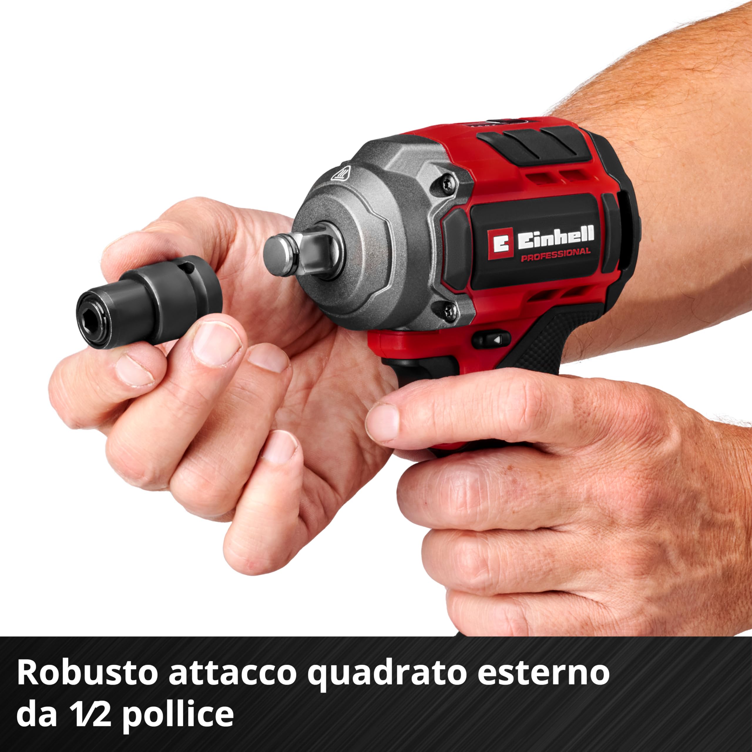 Einhell Professional Trapano a percussione a batteria TP-CW 18/350-C Li BL-Solo PXC (18 V, coppia 350 Nm, funzione di arresto automatico, Brushless, mandrino esagonale, batteria esclusa)