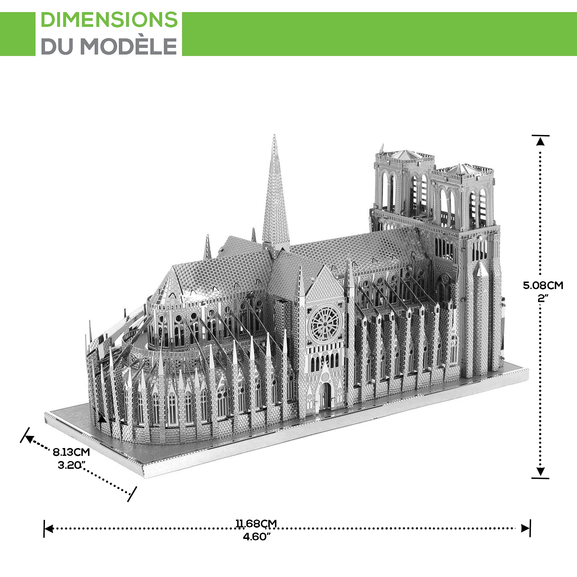 Metal Earth Maquette 3D Tour Eiffel - Kit Modélisme Métallique Iconx 15cm