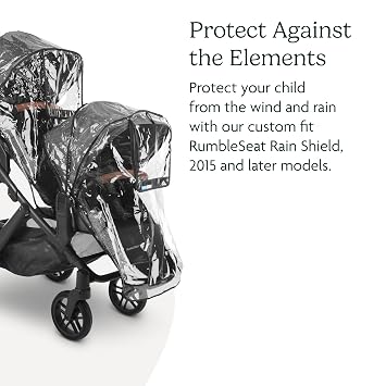 UPPAbaby RumbleSeat Rain Shield / Compatible with RumbleSeat models 2015-2019, V2, V2+, and V3 / Waterproof and Windproof Coverage / Ventilated Design / Quick Attachment / Easy Access to Child