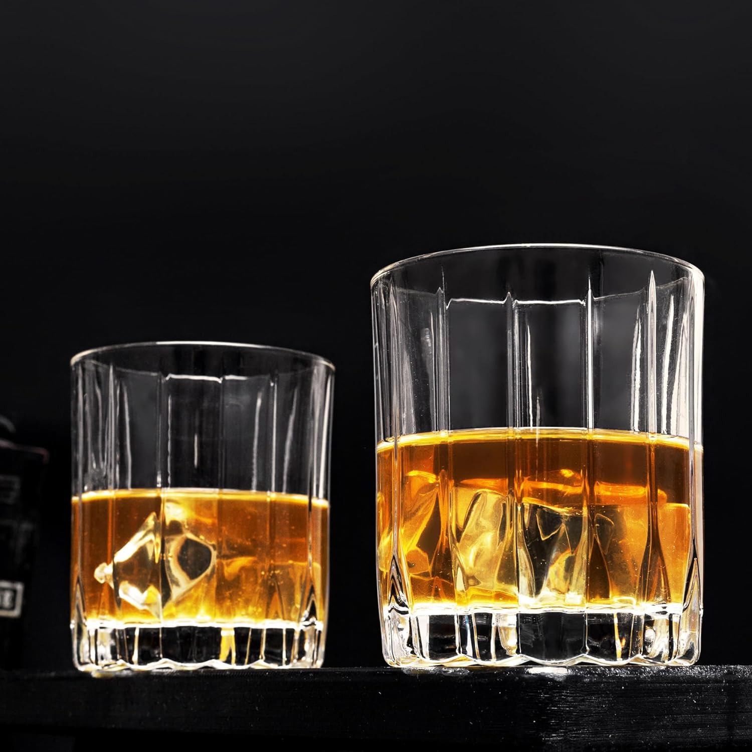 KANARS Crystal Whiskey Glasses, Set of 4 Premium Rocks Glasses in Elegant Gift Box, 10 Oz Old Fashioned Glass Tumblers for Bourbon, Scotch Whisky, Cocktails, Cognac, Liquor Drinking - Image 3