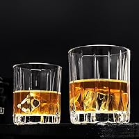 Vista 4 de KANARS Juego de Vasos de Whisky de Cristal de 6 - Vasos Rock de 10 Oz en Elegante Caja de Regalo - Vaso Tumbler de Bourbon para Cumpleaños