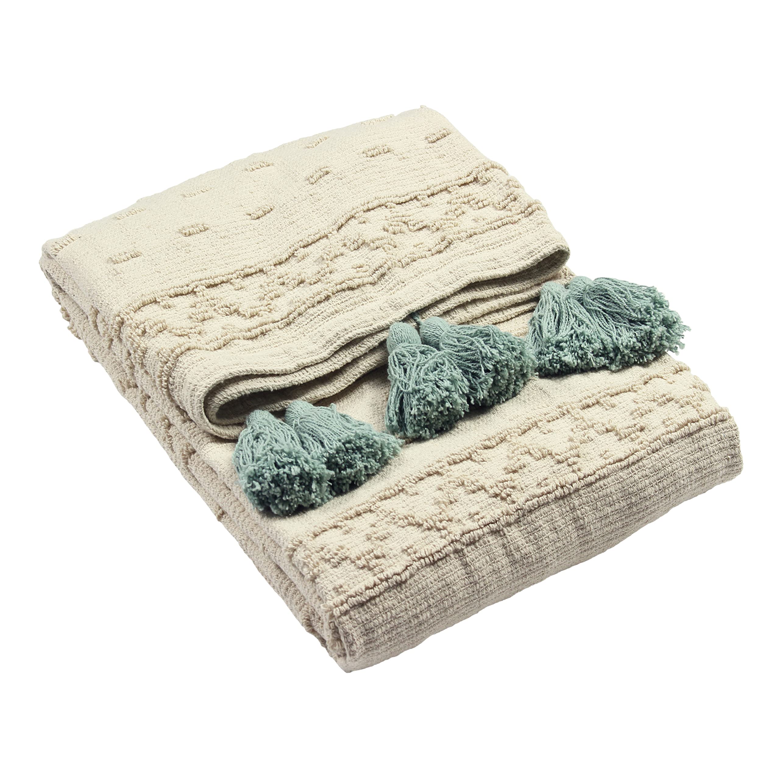 furn. Boho Throw, Seafoam, 130 x 180cm