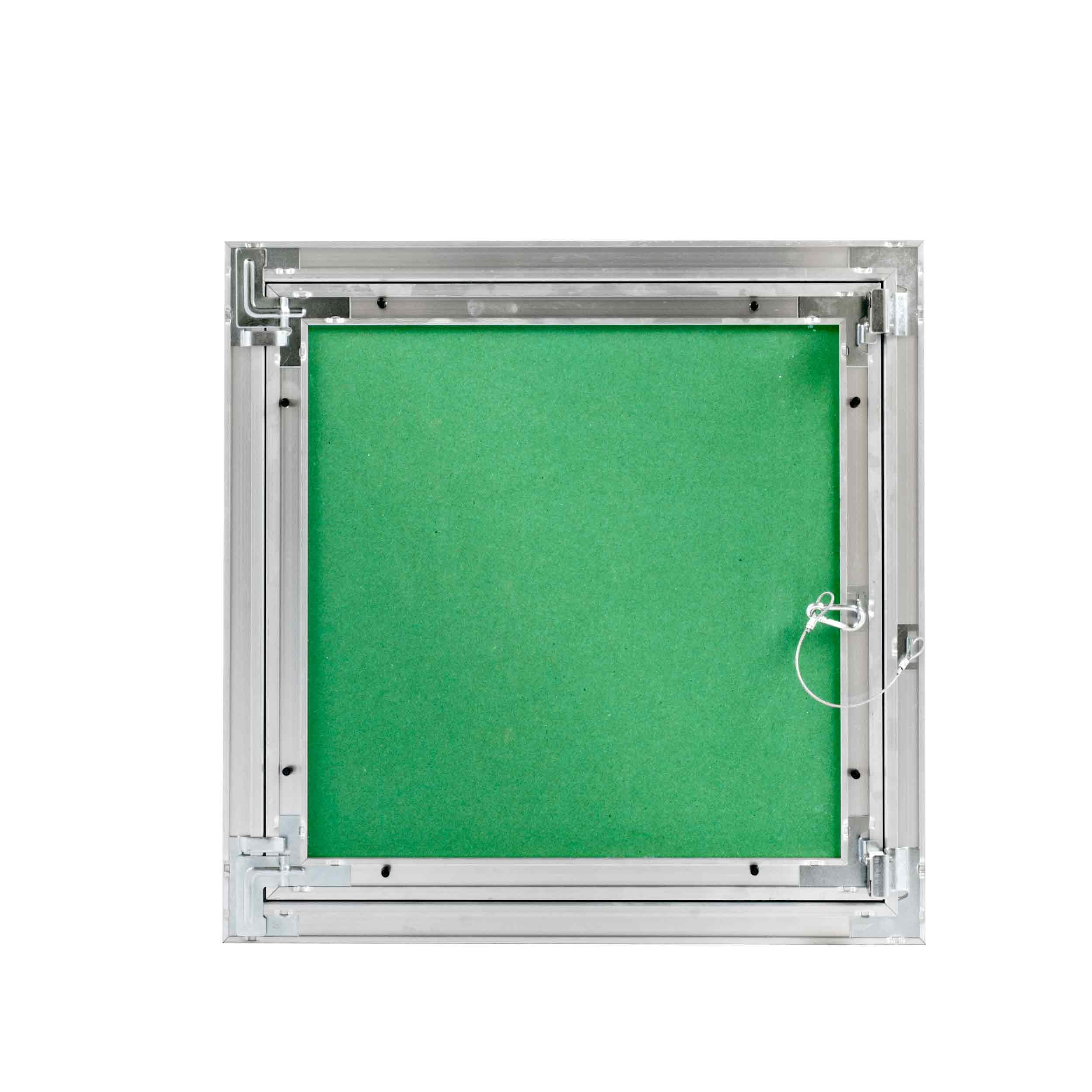 Revisionsklappe Trockenbau 400 x 400 mm – Revisionstür - Wartungsklappe mit 25 mm imprägnierter GK-Einlage und Druckverschluss – aus korrosionsbeständigem Aluminium – befliesbar – MW multi werkzeug