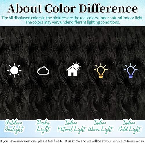 Miniatura 321 de KooKaStyle Extensiones de cabello rubio playa con clip, extensiones de cabello sintético largo ondulado y grueso, 4 piezas de 20 pulgadas para mujer