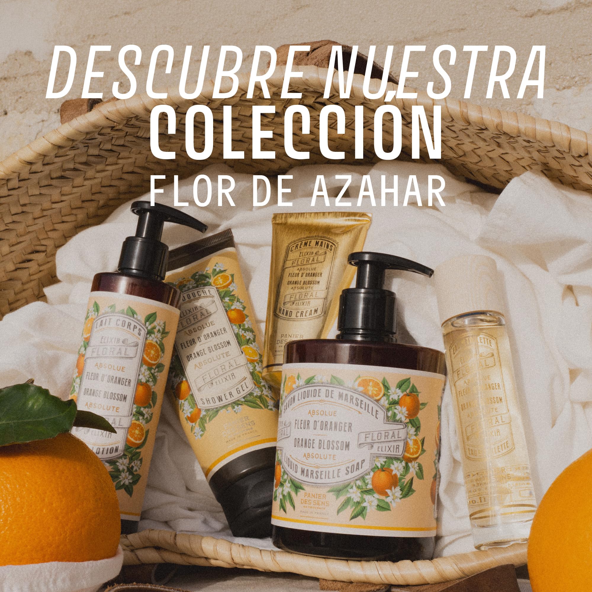 Panier des Sens - Jabon de manos liquido Flor de Naranjo 500ml - Jabon de Marsella Hidratante - Jabones perfumados con Aceite de Oliva - Pieles Secas - Jabón francés