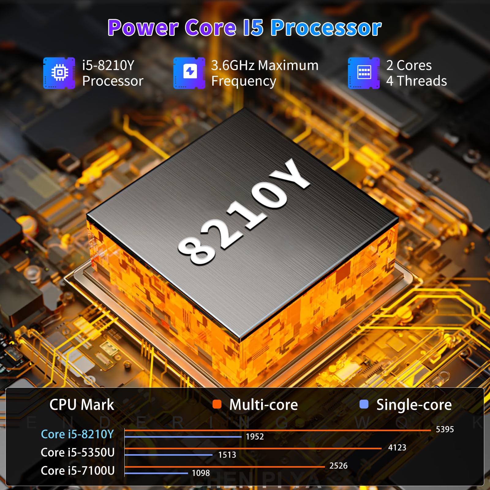 PC Portatile da 16 pollici, Notebook Core i5-8210Y processore 16 GB RAM 512 GB SSD, Laptop con FHD 1920 * 1080, RJ45, tipo C, USB 3.0, Wi-Fi dual band, Bluetooth 5.0, tastiera digitale retroilluminata