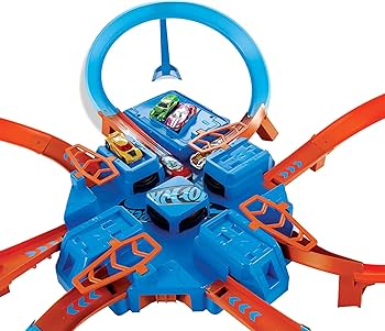 Amazon.com: Hot Wheels Track Set with 1:64 Scale Toy Car, 4