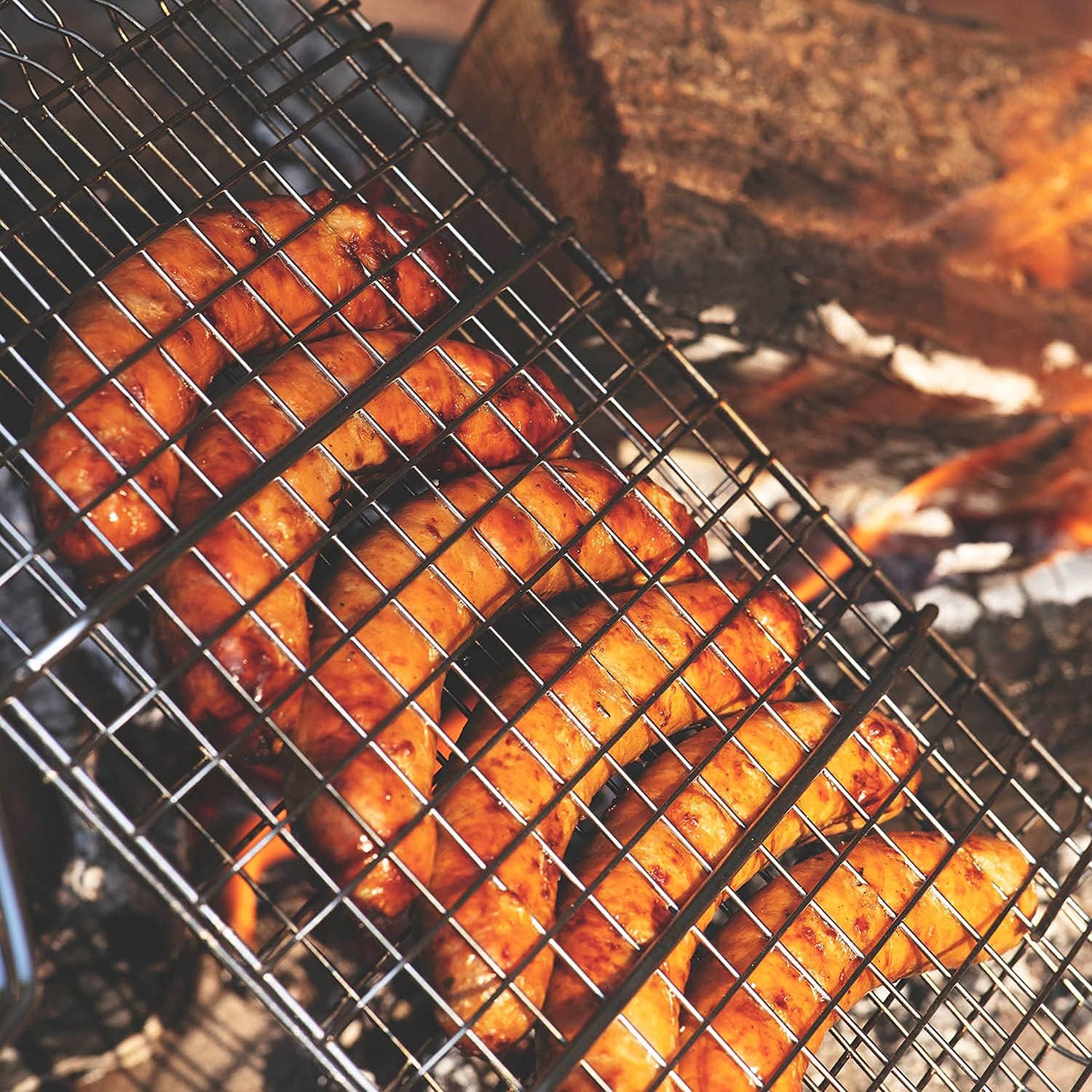 Grill Basket Stainless Steel Easy Flip Set with Removable Handles - Grilling Fish Meat Vegetables - Outdoor Accessories - BBQ Baskets Can Handle Cooking All Food - Vegetable Steak Shrimp Kabob Veggie : Patio, Lawn & Garden