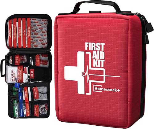 Kits de primeros auxilios  Kit compacto de primeros auxilios con compartimentos etiquetados Sistema Molle Kits de emergencia premium para el hogar,