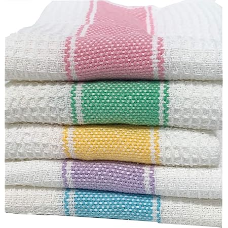 Amazon Athena 60枚組 5色 吸水速乾 ワッフルキッチンタオル スーパー ホームセンター実際売れてる 良い品質 超お徳用 ふきん 雑巾 クロス 掃除用 100 綿 ふきん オンライン通販