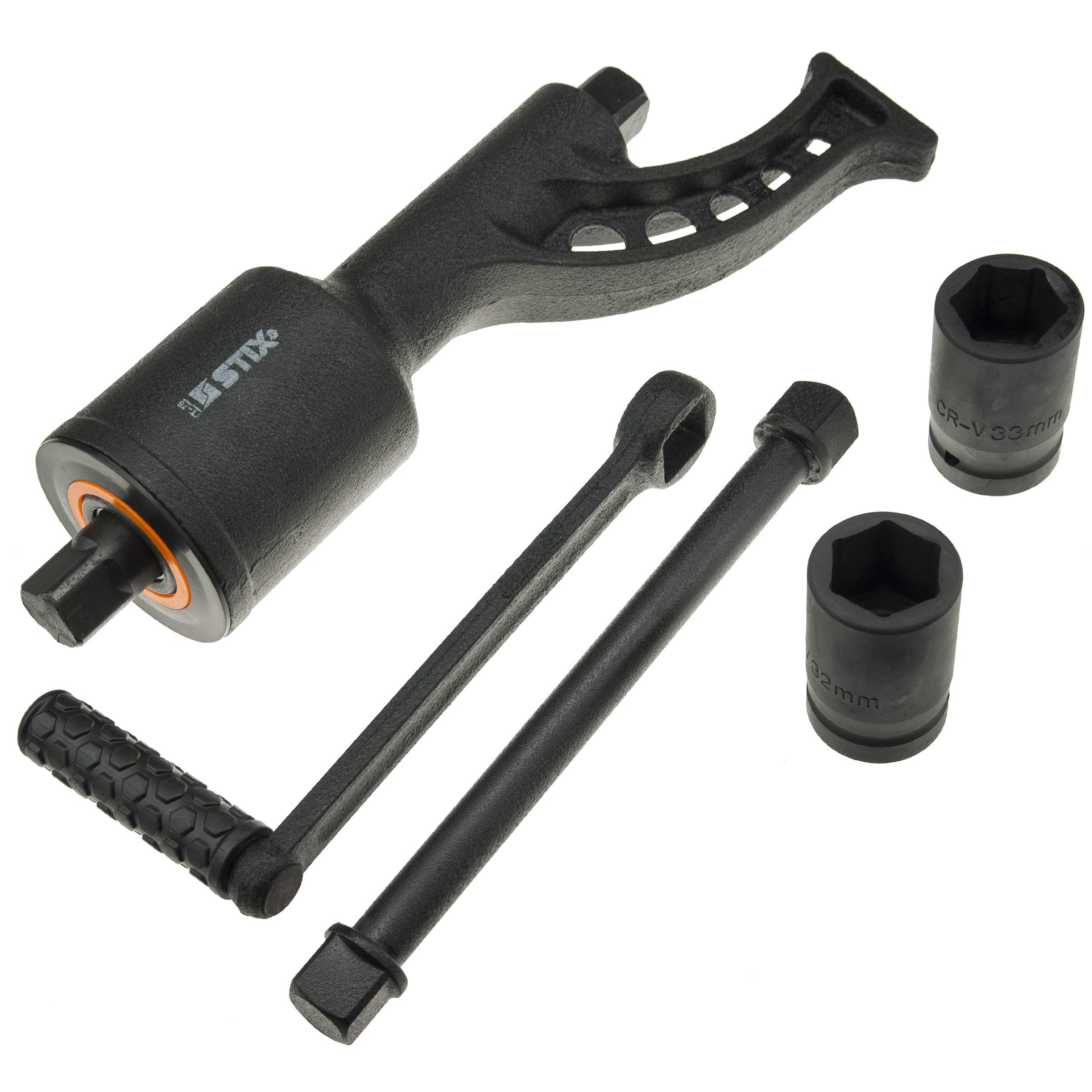 Stix STT-78-8000 Nm - Multiplicador de par con accionamiento de 1" (incluye llave de vaso de 1" CR-MO 24-38 mm, para ruedas de camiones, tractores y vehículos de construcción)