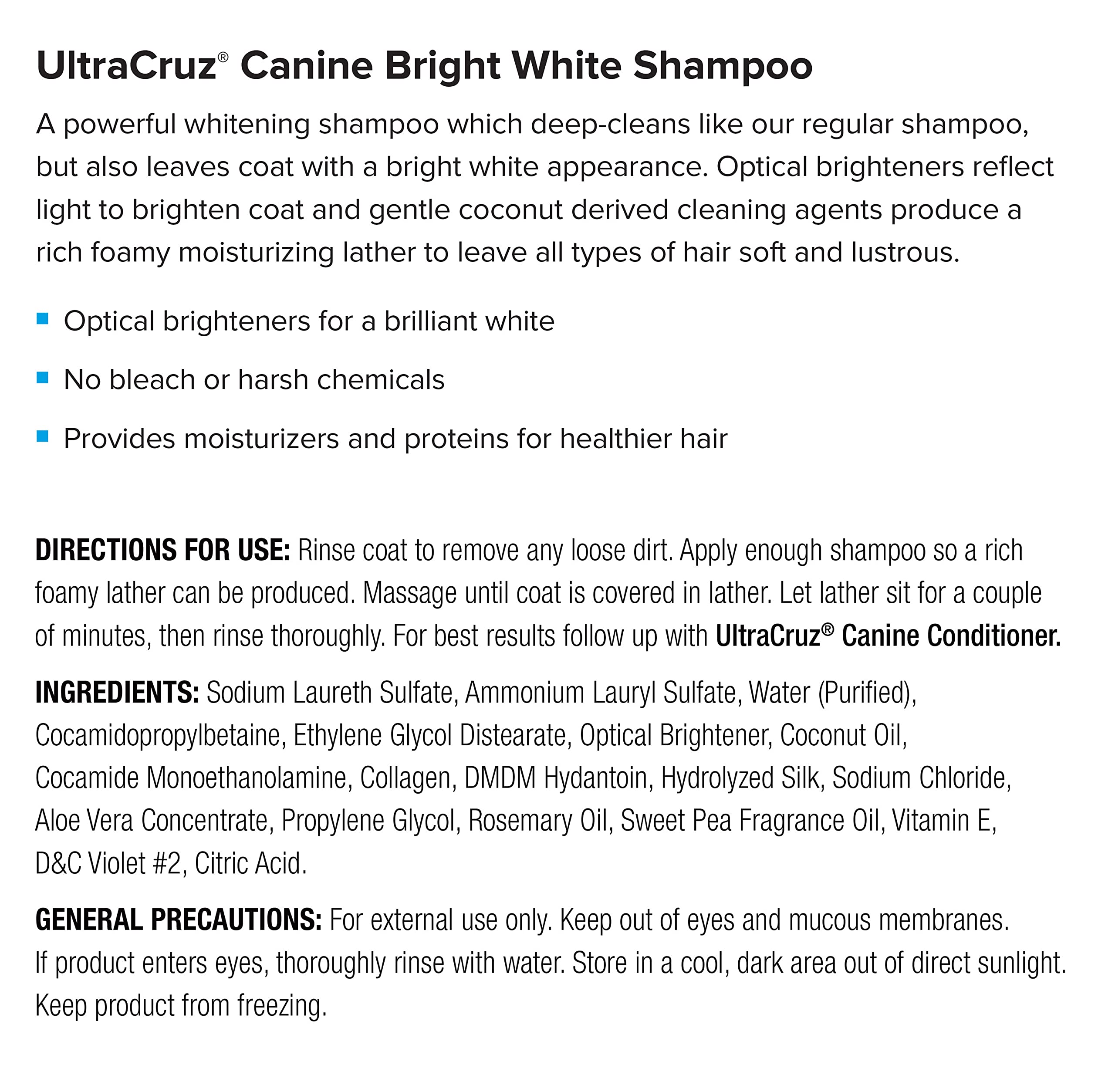 UltraCruz® Canine Bright White Szampon dla psów, 1 galon