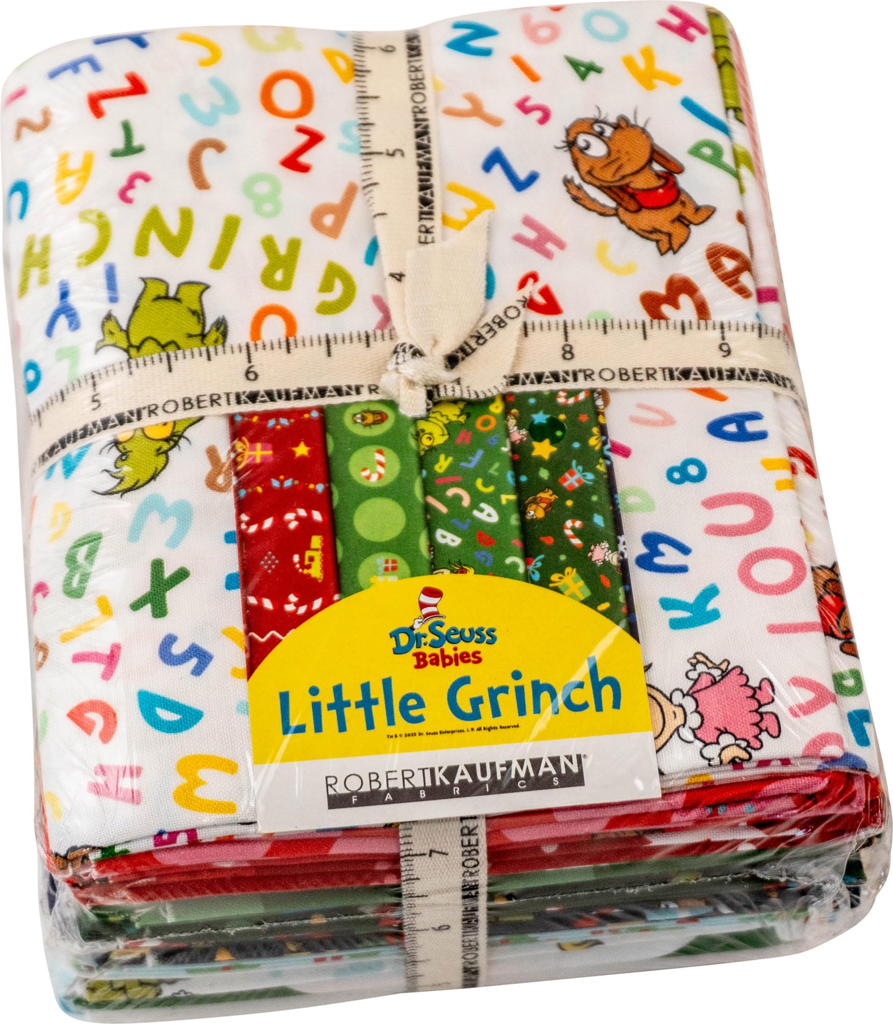 Dr. Seuss Enterprises Little Grinch 12 Fat Quarters 1 Panel Robert Kaufman Fabrics FQ-2337-13