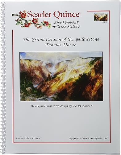 Scarlet Quince mor003The Grand Canyon of the Yellowstoneby Thomas Moran de punto de cruz, diseño de gráfico
