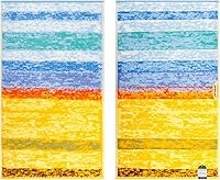 Vista 83 de SEMAXE Juego de 12 toallas de 100% algodón, 13 × 13 pulgadas, toallas suaves amarillas para la cara – súper absorbentes y de secado rápido, paño