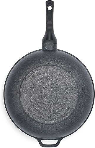 Miniatura 4 de Ace Cook Sartén de mármol Wok de 125 pulgadas cuerpo de aluminio duradero antiadherente apto para lavavajillas sin químicos sartén de cocina
