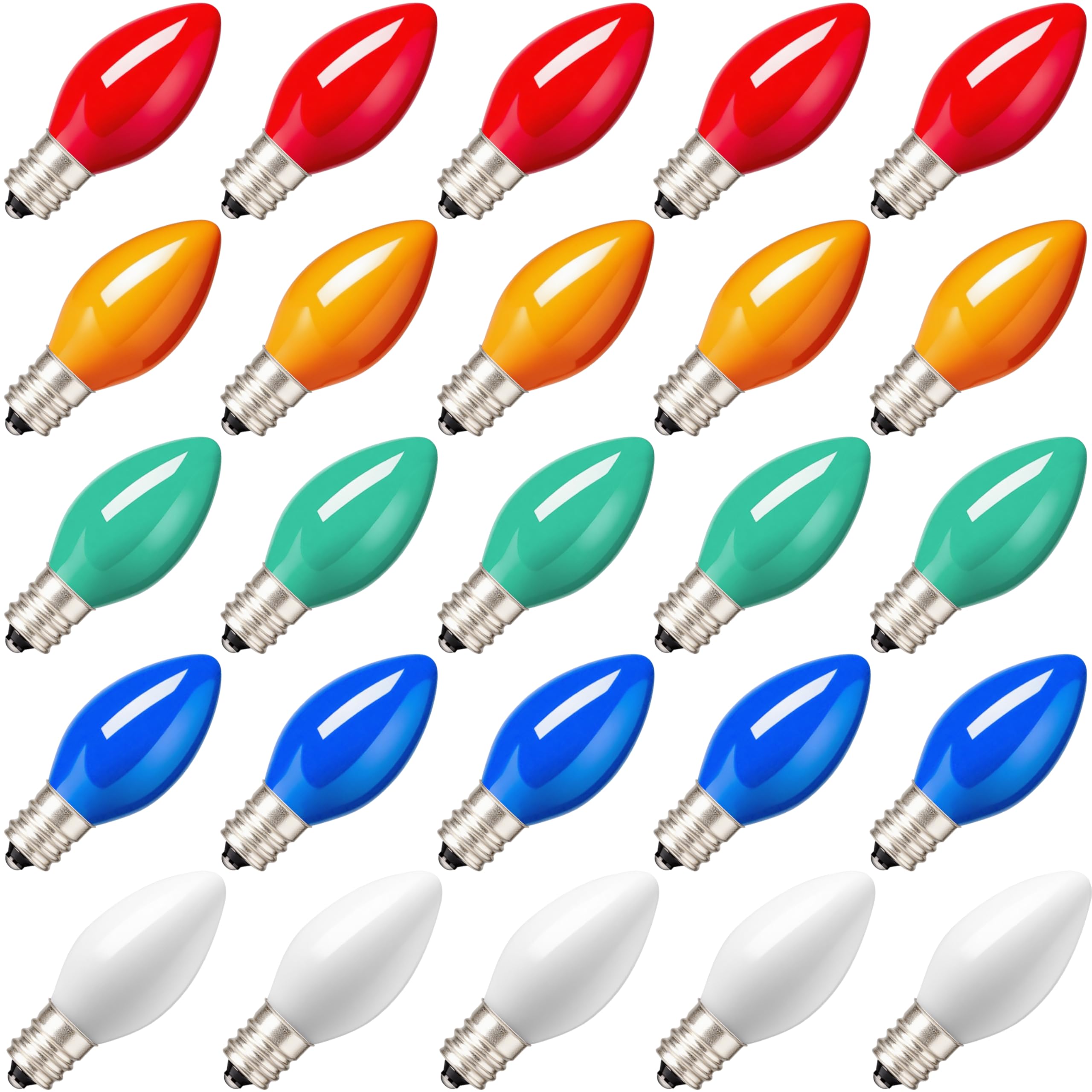 Joiedomi 25 Pack Replacement Light Bulbs, Christmas Outdoor