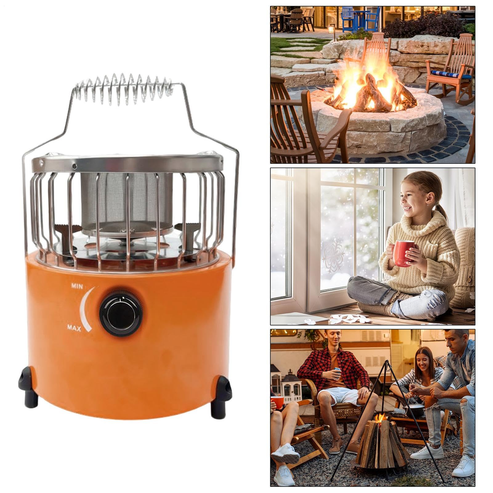 Riscaldatore Portatile Per Campeggio Fornello A Gas Per Uso Esterno Con | Riscaldatore Esterno a Gas per il Viaggio, il Patio, la Pesca sul Ghiaccio, il Garage