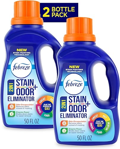 Eliminador de olor de lavandería de Febreze In-Wash olor fresco 50 onzas fluidas paquete de 2