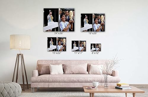 Miniatura 2 de SpiritualHands Póster de Lionel Messi, lienzo artístico de pared de Messi Argentina, carteles de fútbol de Leo Messi para dormitorio de niños,