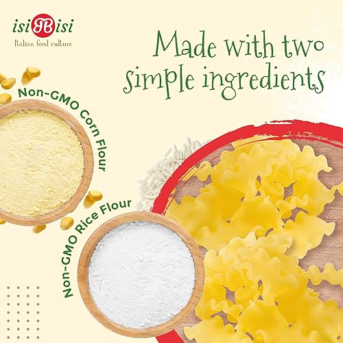 Miniatura 3 de isiBisi Gluten-Free Baby Mafalda Pasta - Mini Lasagna Noodles Made With Corn Flour and Rice Flour - Vegan, Non-GMO, Made in Italy (8 oz.)