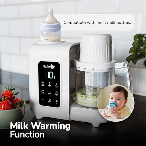 Miniatura 4 de BooBoo PuréePro 5 en 1 Máquina de alimentos para bebés, procesador multifuncional para licuadora de puré, picadora automática de cocción y molienda,