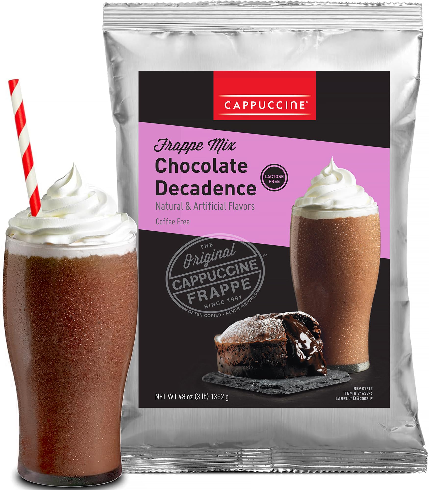 Cappuccine Chocolate Decadence Frappe Mix, 3 Pound (Pack of 1)