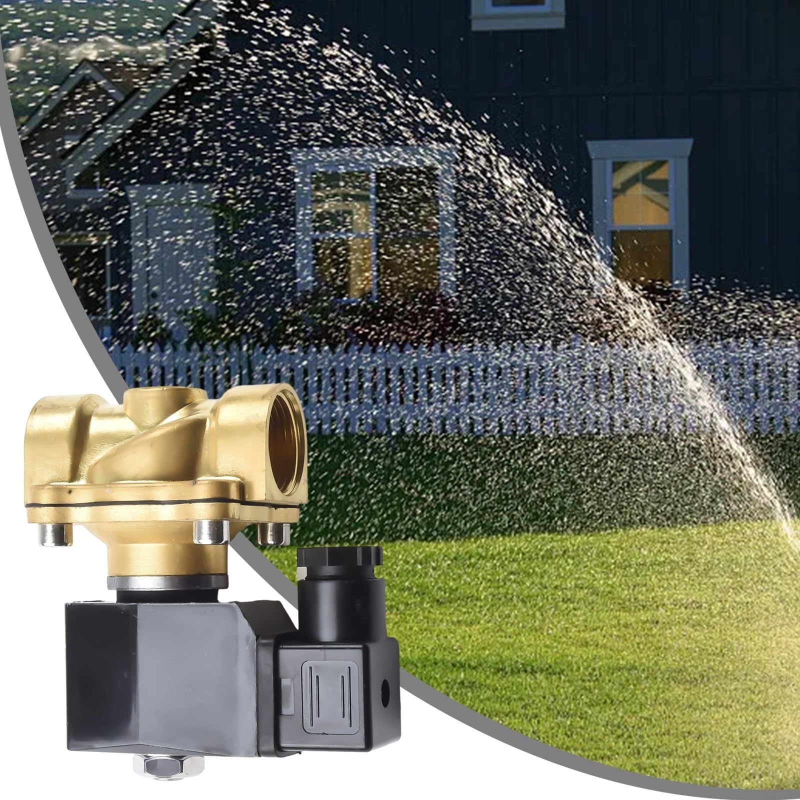 Valvola solenoide in ottone, valvola elettromagnetica corpo in ottone per controllo dell'acqua, elettrovalvola idraulica per sistemi di irrigazione