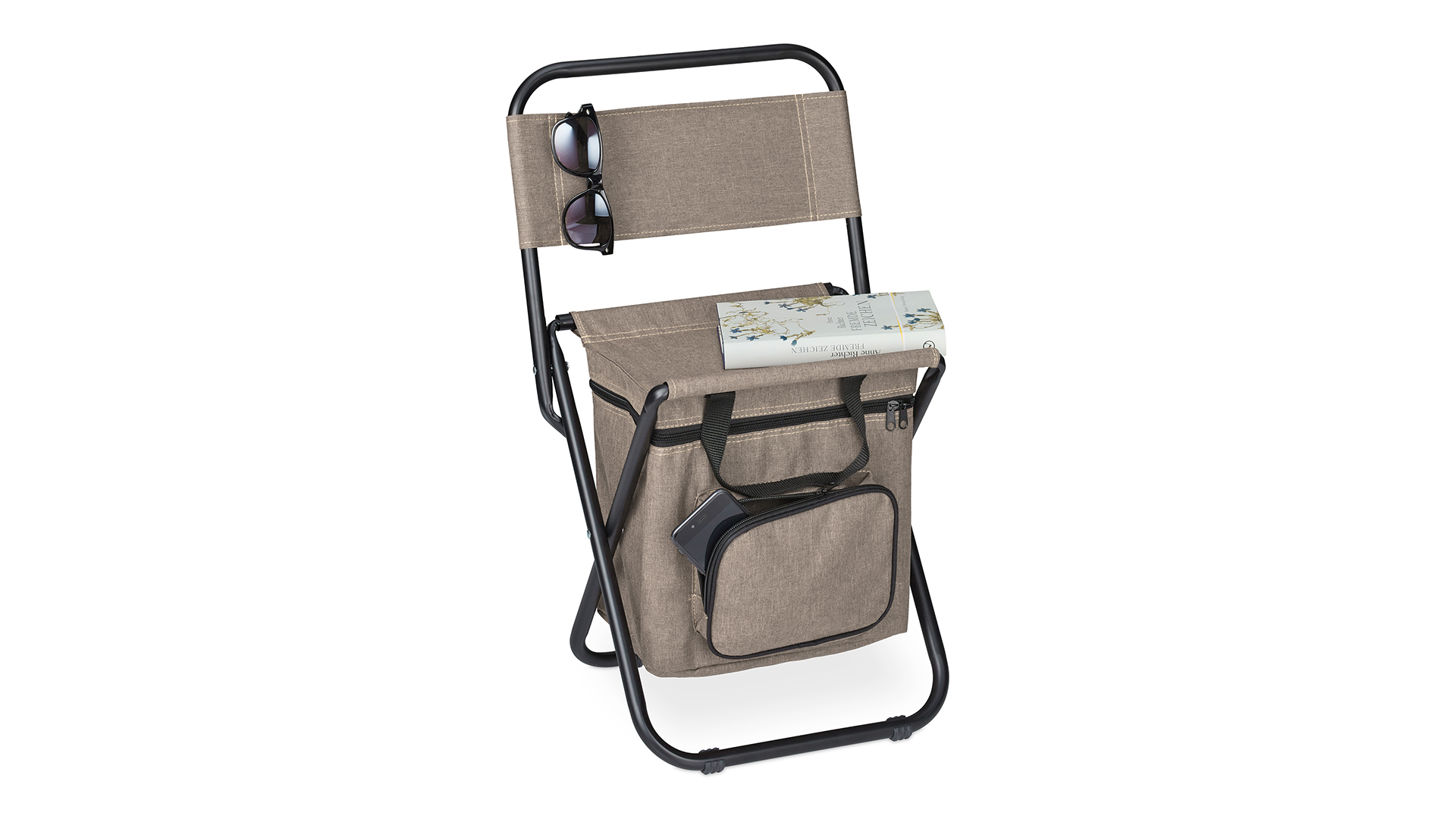 Campingkruk Bijzettafel 3D vouwkruk Tafelblad 80 kg