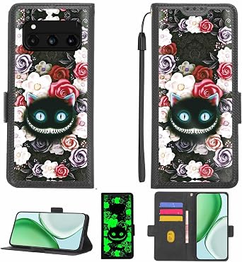 Aroepurt Case Compatible for Volla Phone Quintus Phone Case Flip Cover [with Tempered Glass Screen Protector][RFID Blocking][Luminous Effect] LPT-LZM