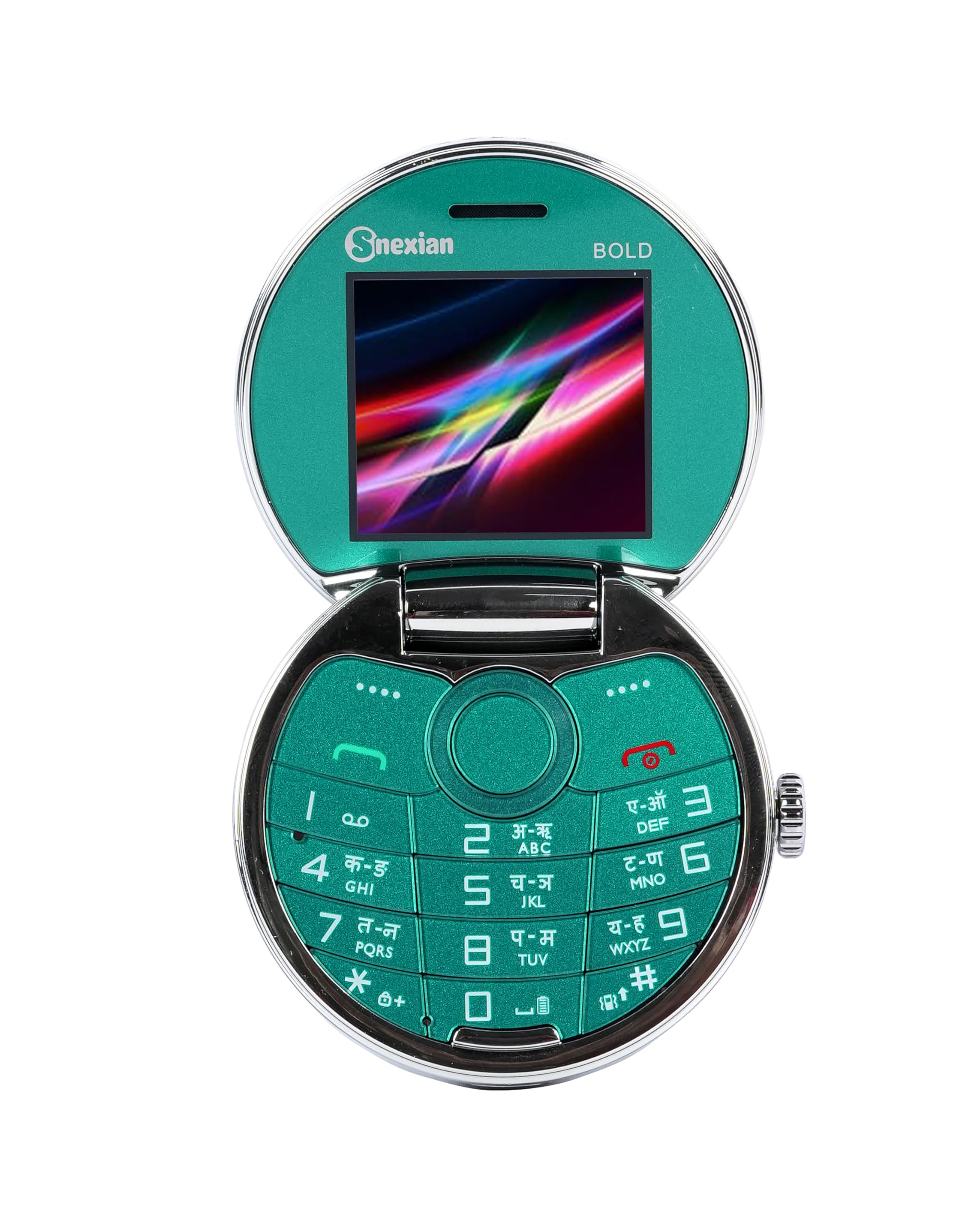 Snexian Bold Royal Flip Dual Sim |Keypad Mobile with 1.8" Display |Flip|Fold|Call & SMS Indicator|Crystal Back Panel |BT Dialer|Voice Changer|Long Lasting Battery|Camera|Feature Phone| Green-image-36