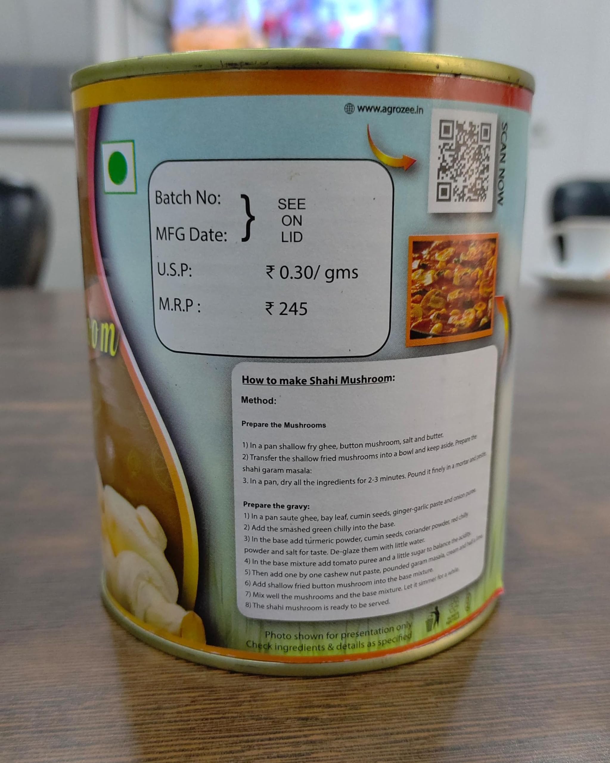 Agrozee - Canned Button Mushroom Premium, 850g (Pack of 2) 3
