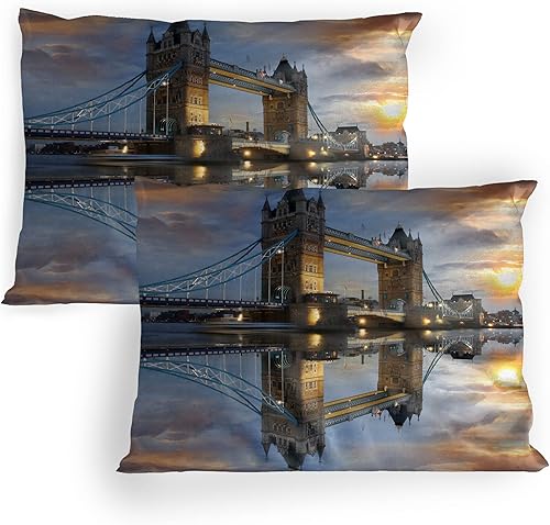 Miniatura 2 de Lunarable Coastal Pillow - Juego de 2 fundas de almohada para el desierto, para descansar, vacaciones tropicales, playa, ocio, ropa de cama de