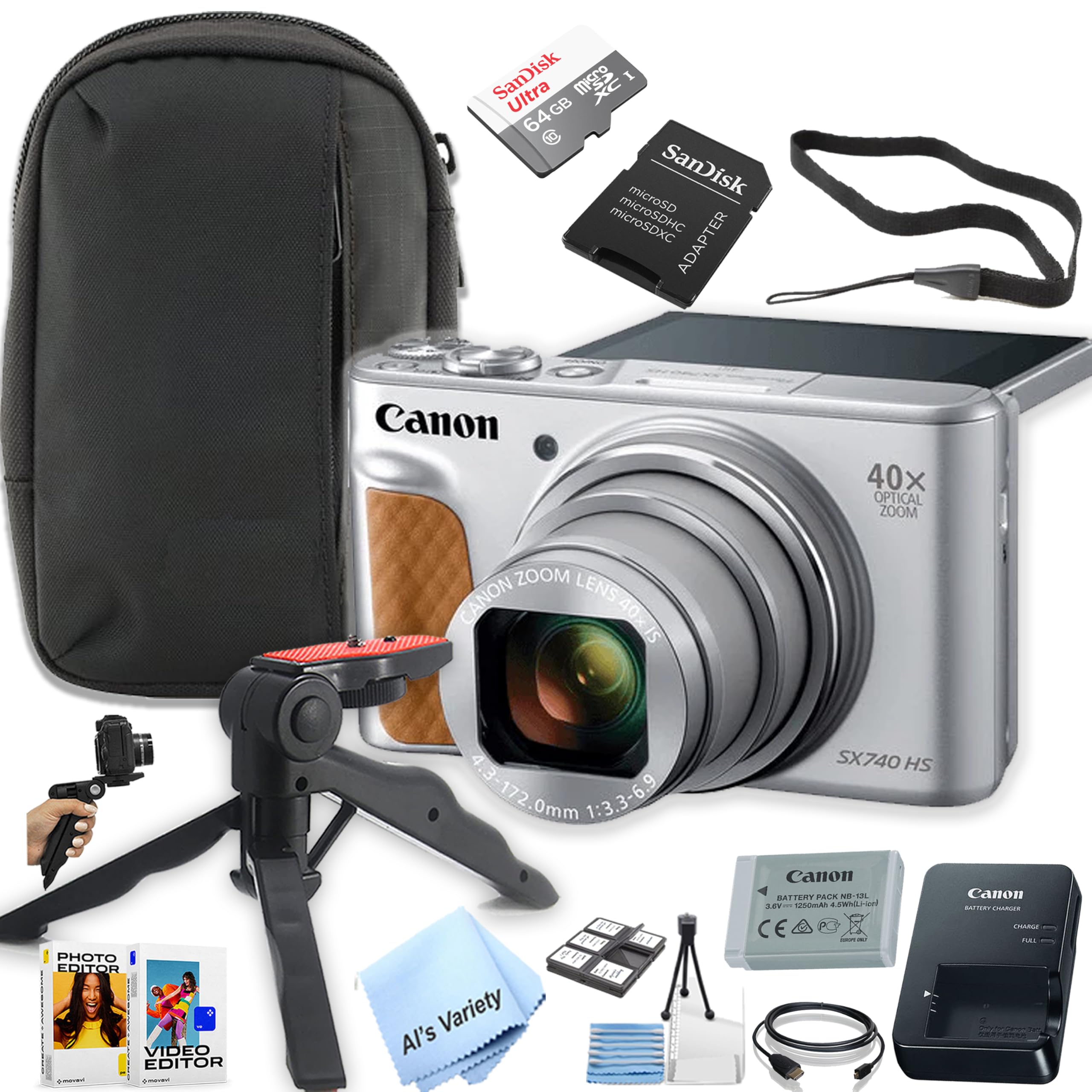 Canon PowerShot SX740 HS シルバー 美品 Canon PowerShot SX740 HS Silver Digital Camera w/ SD 32GB