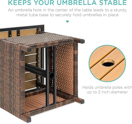 Miniatura 5 de Best Choice Products soporte para sombrilla de patio muebles de exterior jardín alberca